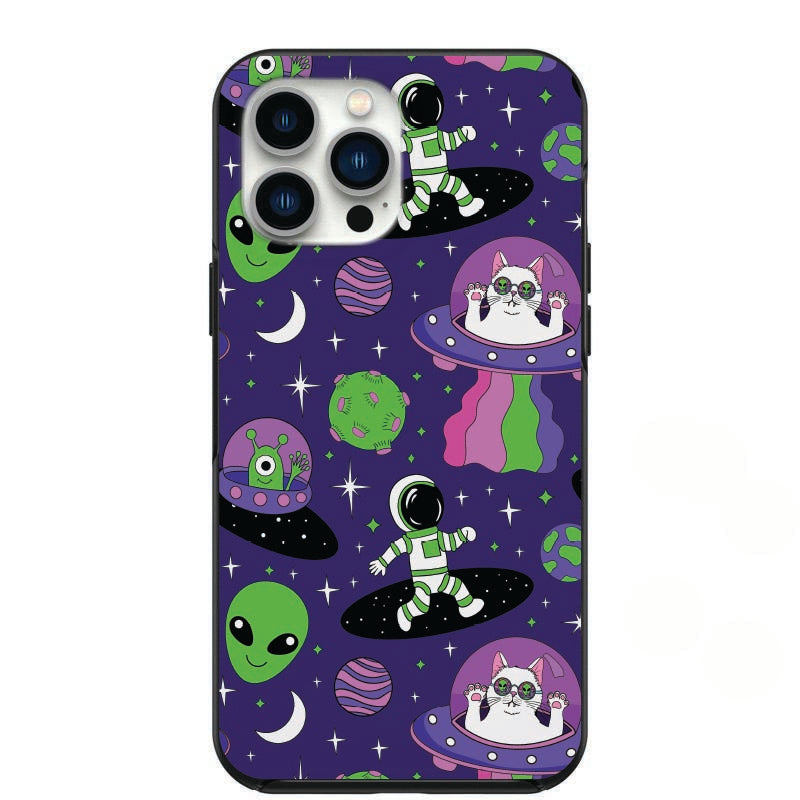Alien Cat Design Phone Case for iPhone 7 8 X XS XR SE 11 12 13 14 Pro Max Mini Note s10 s10plus s20 s21 20plus