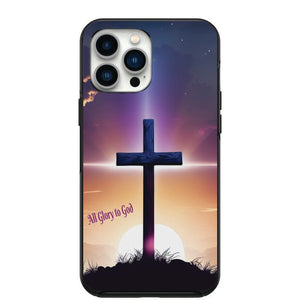 All Glory To God Cross Design Phone Case for iPhone 7 8 X XS XR SE 11 12 13 14 Pro Max Mini Note 10 20 s10 s10s s20 s21 20 Plus Ultra
