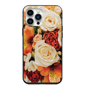 Beautiful Mixed White Rose Bouquet Design Phone Case for iPhone 7 8 X XS XR SE 11 12 13 14 Pro Max Mini Note 10 20 s10 s10s s20 s21 20 Plus Ultra