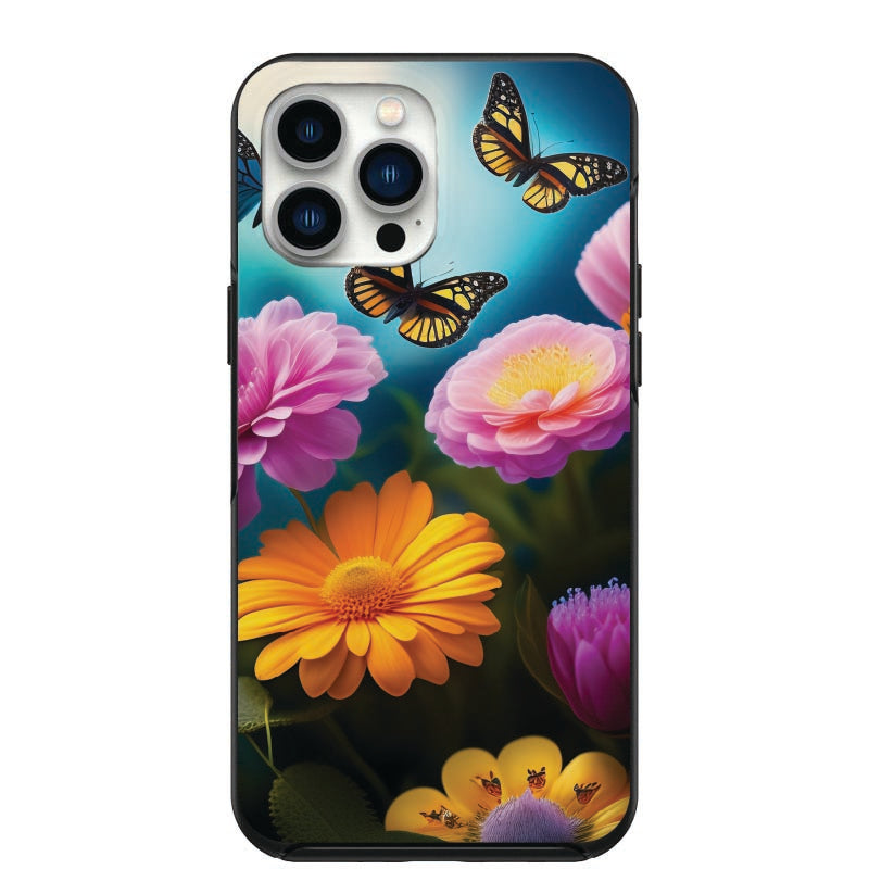 Butterfly Garden Phone Case for iPhone 7 8 X XS XR SE 11 12 13 14 Pro Max Mini Note 10 20 s10 s10s s20 s21 20 Plus Ultra