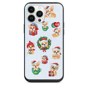 Cute Christmas Corgi Design Phone Case for iPhone 7 8 X XS XR SE 11 12 13 14 Pro Max Mini Note s10 s10plus s20 s21 20plus