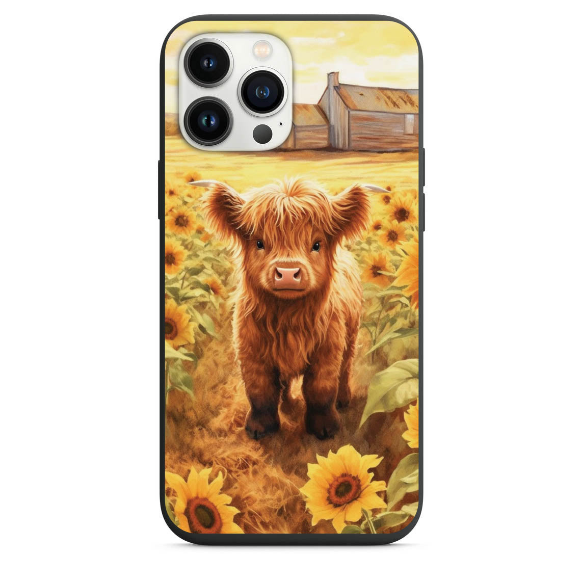 Cute Highland Cow In A Sunflower Field Phone Case for iPhone 7 8 X XS Picyourcase Cute Highland Cow In A Sunflower Field Phone Case for iPhone 7 8 X XS Picyourcase