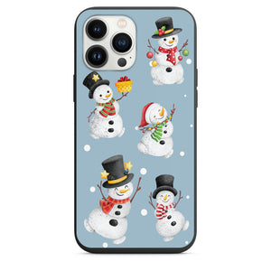 Cutest Snowmen Playing In The Snow Design Phone Case for iPhone 7 8 X XS XR SE 11 12 13 14 Pro Max Mini Note s10 s10plus s20 s21 20plus