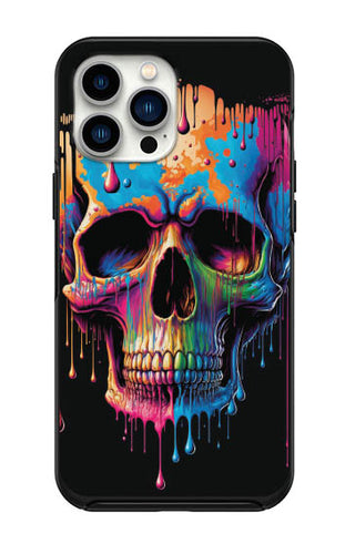 Dripping Colorful Wax Skull Case for iPhone 14 14 pro 14pro max 13 12 11 Pro Max Case iPhone 13 12 Mini XS Max XR 6 7 Plus 8 Plus