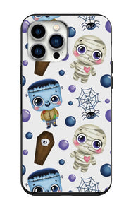 Halloween Cute Mummy & Frankenstein Case for iPhone 14 14 pro 14pro max 13 12 11 Pro Max Case iPhone 13 12 Mini XS Max XR 6 7 Plus 8 Plus