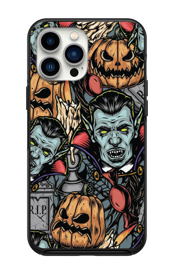 Halloween Dracula And Creepy Pumpkins Case for iPhone 14 14 pro 14pro max 13 12 11 Pro Max Case iPhone 13 12 Mini XS Max XR 6 7 Plus 8 Plus