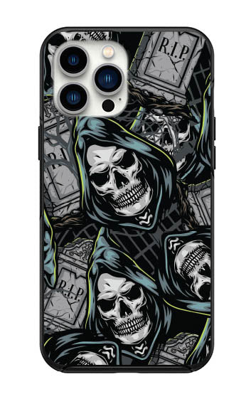 Halloween Grim Reaper Rip for iPhone 14 14 pro 14pro max 13 12 11 Pro Max Case iPhone 13 12 Mini XS Max XR 6 7 Plus 8 Plus