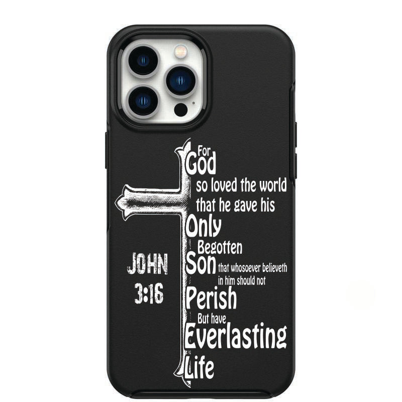 John 3 16 cross  Design Phone Case for iPhone 7 8 X XS XR SE 11 12 13 14 Pro Max Mini Note 10 20 s10 s10s s20 s21 20 Plus Ultra