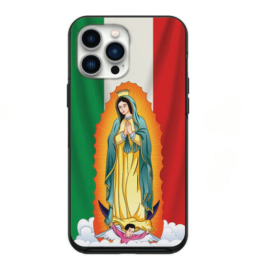 Mexican Flag & Virgin Mary Phone Case for iPhone 7 8 X XS XR SE 11 12 13 14 Pro Max Mini Note s10 s10plus s20 s21 20plus