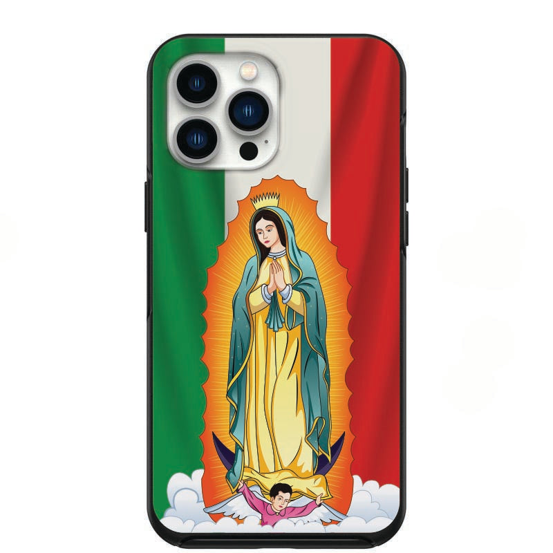 Mexican Flag Virgin Mary Phone Case for iPhone X XS XR SE 11