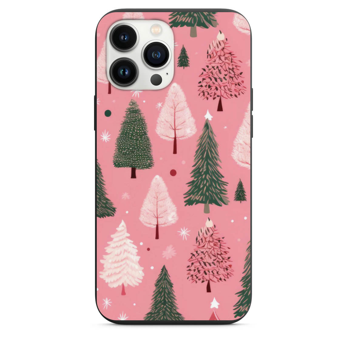 Pink Winter Wonderland Phone Case for iPhone 7 8 X XS XR SE 11 12 13 14 Pro Max Mini Note s10 s10plus s20 s21 20plus