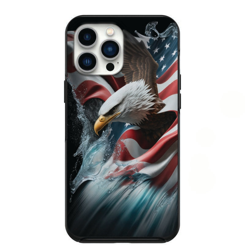 USA Flag Eagle Art Phone Case for iPhone 7 8 X XS XR SE 11 12 13 14 Pro Max Mini Note 10 20 s10 s10s s20 s21 20 Plus Ultra