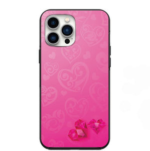 2 Diamonds Heart Pattern Design Phone Case for iPhone 7 8 X XS XR SE 11 12 13 14 Pro Max Mini Note 10 20 s10 s10s s20 s21 20 Plus Ultra