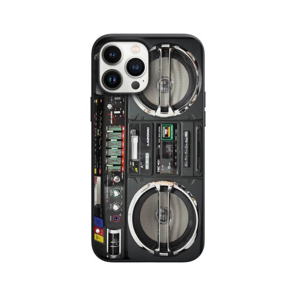 80s Retro Boombox Totally Awesome 80 s Phone Case for iPhone 7 8 X