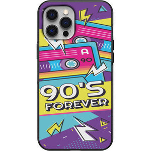 90's Retro Forever Purple Yellow and Pink Design Phone Case for iPhone 7 8 X XS XR SE 11 12 13 14 Pro Max Mini Note 10 20 s10 s10s s20 s21 20 Plus Ultra