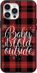 Baby its Cold Outside Red Buffalo Plaid Christmas print Phone Case for iPhone 7 8 X XS XR SE 11 12 13 14 Pro Max Mini Note 10 20 s10 s10s s20 s21 20 Plus Ultra