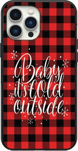 Baby its Cold Outside Small Buffalo Plaid Christmas Phone Case for iPhone 7 8 X XS XR SE 11 12 13 14 Pro Max Mini Note 10 20 s10 s10s s20 s21 20 Plus Ultra