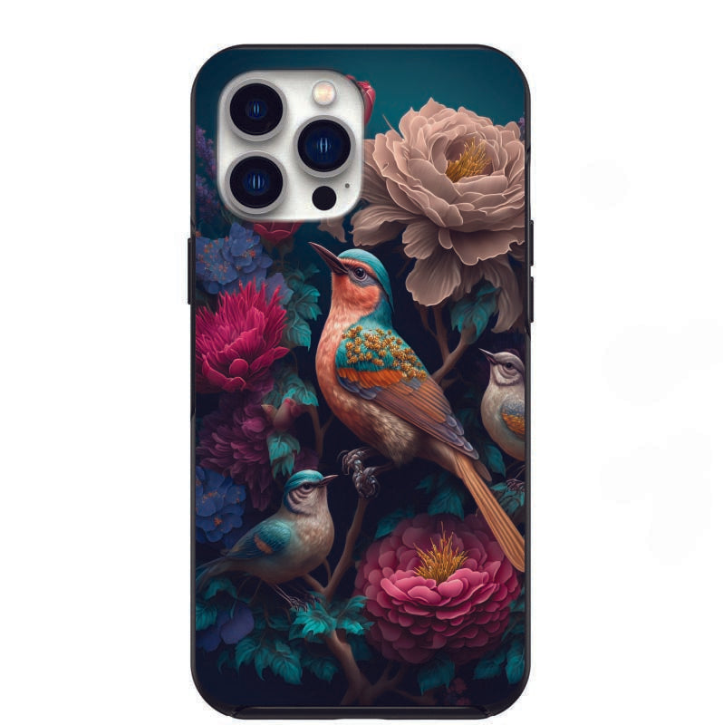 Beautiful Birds & Flowers In Paradise Phone Case for iPhone 7 8 X XS XR SE 11 12 13 14 Pro Max Mini Note 10 20 s10 s10s s20 s21 20 Plus Ultra