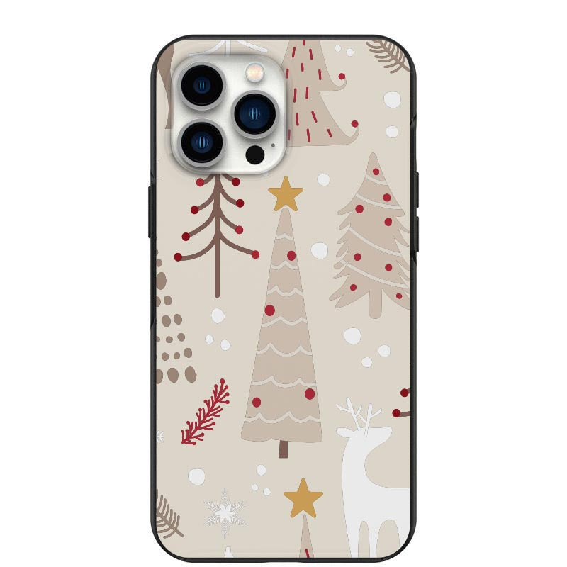 Beautiful Christmas Trees & Deer  Design Phone Case for iPhone 7 8 X XS XR SE 11 12 13 14 Pro Max Mini Note 10 20 s10 s10s s20 s21 20 Plus Ultra