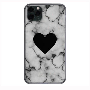 Black heart MArble clouds print Phone Case for iPhone 7 8 X XS XR SE 11 12 13 14 Pro Max Mini Note 10 20 s10 s10s s20 s21 20 Plus Ultra
