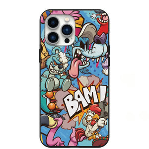 Cartoon Bad Boys Comic design Phone Case for iPhone X XS XR SE