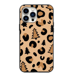 Christmas Cheetah Leopard print Christmas Tree Pattern Phone Case for iPhone 7 8 X XS XR SE 11 12 13 14 Pro Max Mini Note 10 20 s10 s10s s20 s21 20 Plus Ultra