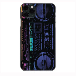Colorful Retro Boombox Totally Awesome 80's Phone Case for iPhone 7 8 X XS XR SE 11 12 13 14 Pro Max Mini Note 10 20 s10 s10s s20 s21 20 Plus Ultra