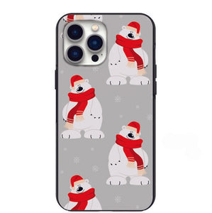 Cozy Red Scarf Polar Bears Design Phone Case for iPhone 7 8 X XS XR SE 11 12 13 14 Pro Max Mini Note 10 20 s10 s10s s20 s21 20 Plus Ultra