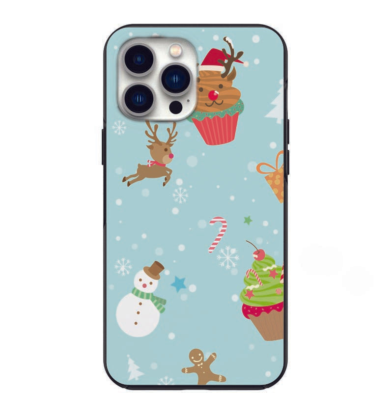 Cupcakes Reindeer And Snowman Design Phone Case for iPhone 7 8 X XS XR SE 11 12 13 14 Pro Max Mini Note 10 20 s10 s10s s20 s21 20 Plus Ultra