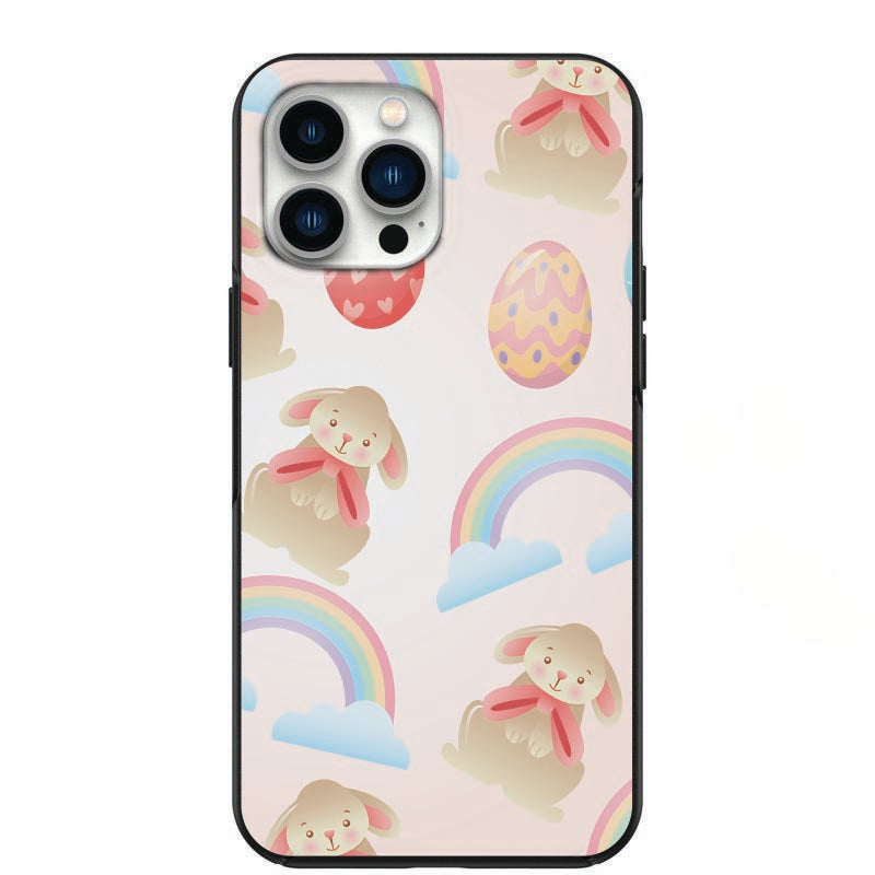 Cute Bunny, Eggs And Rainbows design Phone Case for iPhone 7 8 X XS XR SE 11 12 13 14 Pro Max Mini Note 10 20 s10 s10s s20 s21 20 Plus Ultra