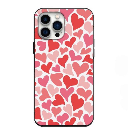 Valentines Cute Pink And Red Hearts Design Phone Case for iPhone 7 8 X XS XR SE 11 12 13 14 Pro Max Mini Note 10 20 s10 s10s s20 s21 20 Plus Ultra