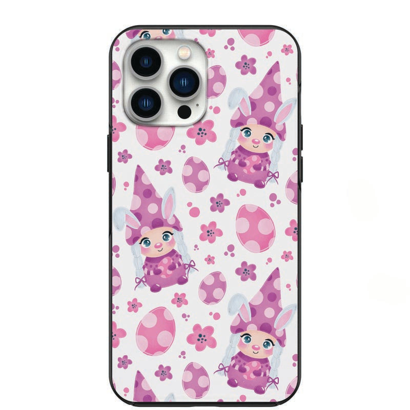 Cute Polka Dot Gnome With Bunny Ears design Phone Case for iPhone 7 8 X XS XR SE 11 12 13 14 Pro Max Mini Note 10 20 s10 s10s s20 s21 20 Plus Ultra