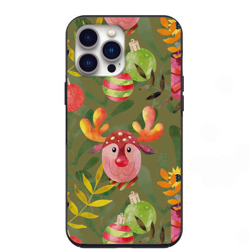 Cute Reindeer And Ornaments Design Phone Case for iPhone 7 8 X XS XR SE 11 12 13 14 Pro Max Mini Note 10 20 s10 s10s s20 s21 20 Plus Ultra