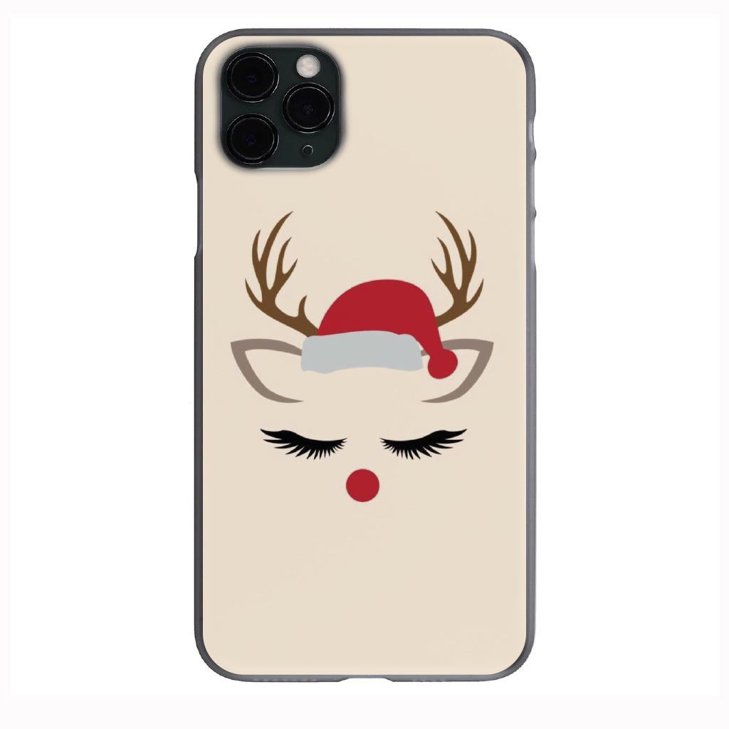 Cute Reindeer Eyelashes tan print Phone Case for iPhone 7 8 X XS XR SE 11 12 13 14 Pro Max Mini Note 10 20 s10 s10s s20 s21 20 Plus Ultra