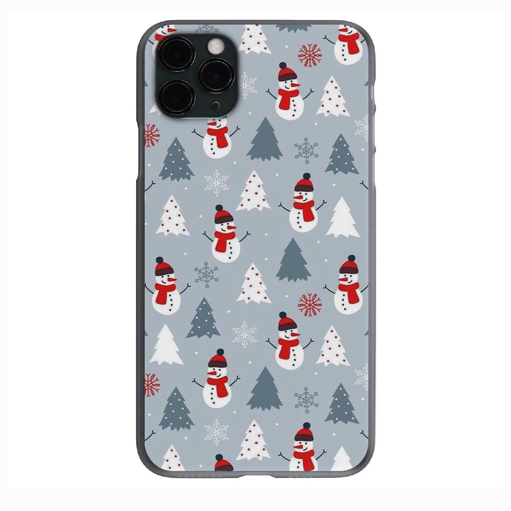 Cute Snowman Christmas pattern print Phone Case for iPhone 7 8 X XS XR SE 11 12 13 14 Pro Max Mini Note 10 20 s10 s10s s20 s21 20 Plus Ultra