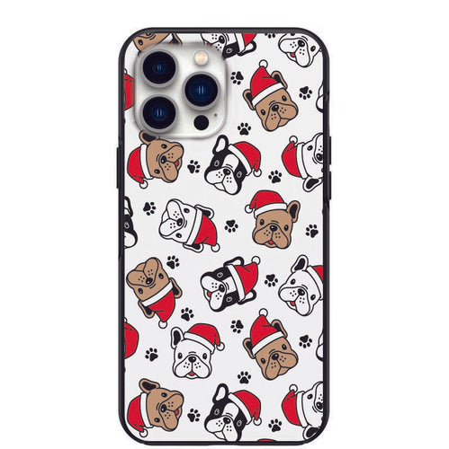 Frenchie Santa Paws Design Phone Case for iPhone 7 8 X XS XR SE 11 12 13 14 Pro Max Mini Note 10 20 s10 s10s s20 s21 20 Plus Ultra