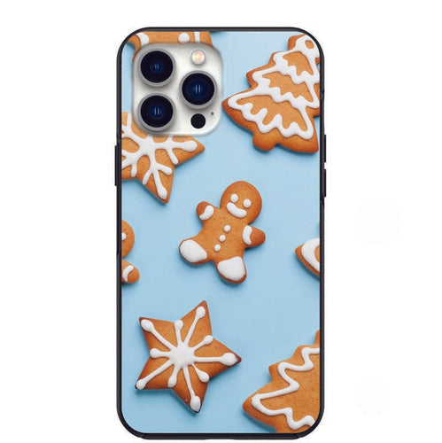 Gingerbread Cookie Blue Design Phone Case for iPhone 7 8 X XS XR SE 11 12 13 14 Pro Max Mini Note 10 20 s10 s10s s20 s21 20 Plus Ultra