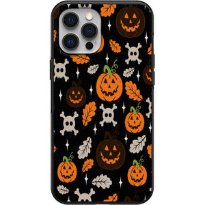 Halloween Pumpkin and Skulls Design Phone Case for iPhone 7 8 X XS XR SE 11 12 13 14 Pro Max Mini Note 10 20 s10 s10s s20 s21 20 Plus Ultra