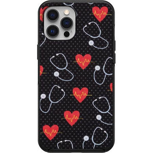 Hearts and Stethoscopes design Phone Case for iPhone 7 8 X XS XR SE 11 12 13 14 Pro Max Mini Note 10 20 s10 s10s s20 s21 20 Plus Ultra