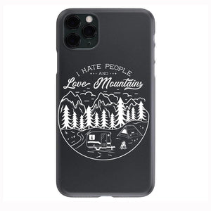 I Hate People And Love Mountains Camping Phone Case for iPhone 7 8 X XS XR SE 11 12 13 14 Pro Max Mini Note 10 20 s10 s10s s20 s21 20 Plus Ultra