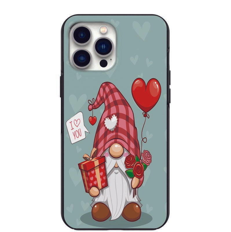I Love You Gnome Heart Balloon Design Phone Case for iPhone 7 8 X XS XR SE 11 12 13 14 Pro Max Mini Note 10 20 s10 s10s s20 s21 20 Plus Ultra