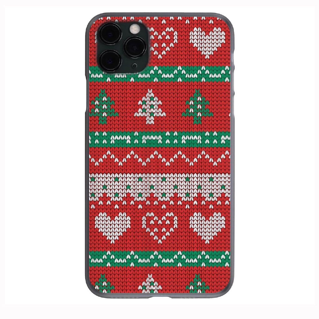 Knitted Red Christmas Sweater print Phone Case for iPhone 7 8 X XS XR SE 11 12 13 14 Pro Max Mini Note 10 20 s10 s10s s20 s21 20 Plus Ultra