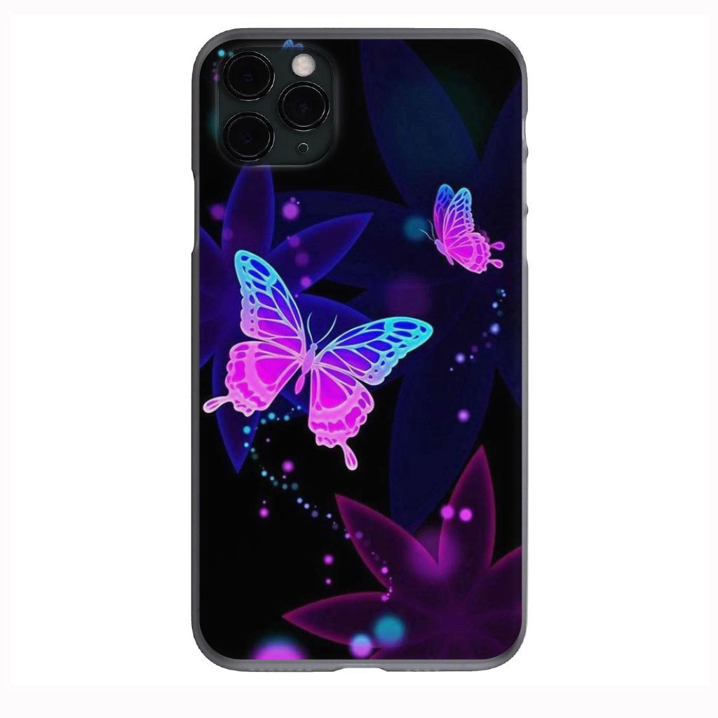 Liquid Neon Butterfly print Phone Case for iPhone 7 8 X XS XR SE 11 12 13 14 Pro Max Mini Note 10 20 s10 s10s s20 s21 20 Plus Ultra