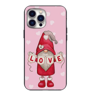Love Banner Gnome Light Pink Hearts Design Phone Case for iPhone 7 8 X XS XR SE 11 12 13 14 Pro Max Mini Note 10 20 s10 s10s s20 s21 20 Plus Ultra