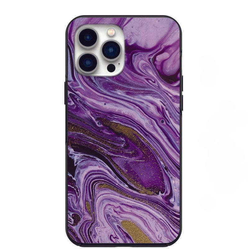 Marble Purple & Gold Swirl Design Phone Case for iPhone 7 8 X XS XR SE 11 12 13 14 Pro Max Mini Note 10 20 s10 s10s s20 s21 20 Plus Ultra