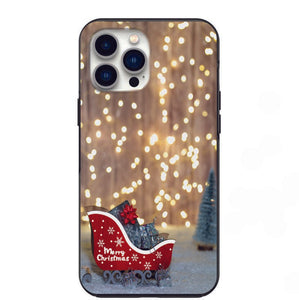 Merry Christmas Sled Design Phone Case for iPhone 7 8 X XS XR SE 11 12 13 14 Pro Max Mini Note 10 20 s10 s10s s20 s21 20 Plus Ultra