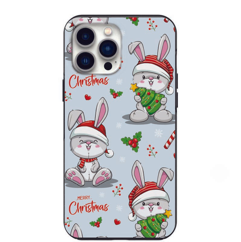 Merry Christmas Tree Bunny Design Phone Case for iPhone 7 8 X XS XR SE 11 12 13 14 Pro Max Mini Note 10 20 s10 s10s s20 s21 20 Plus Ultra