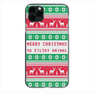 Merry Christmas YA Filthy Animal print Phone Case for iPhone 7 8 X XS XR SE 11 12 13 14 Pro Max Mini Note 10 20 s10 s10s s20 s21 20 Plus Ultra