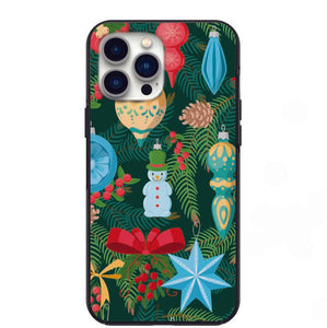 Nostalgic Christmas Ornaments Design Phone Case for iPhone 7 8 X XS XR SE 11 12 13 14 Pro Max Mini Note 10 20 s10 s10s s20 s21 20 Plus Ultra