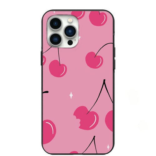 Pink Cherries Phone Case for iPhone 7 8 X XS XR SE 11 12 13 14 Pro Max Mini Note 10 20 s10 s10s s20 s21 20 Plus Ultra